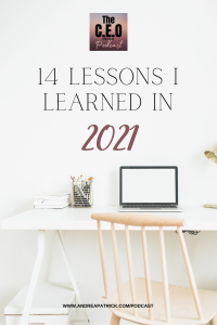 14 lessons I learned in 2021 pt. 1