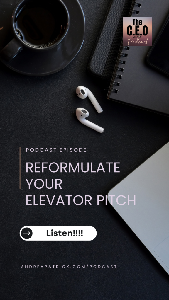 Reformulating your elevator pitch